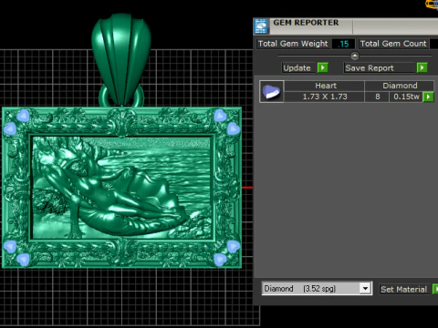 Floral Frame Goddess Pendant 3D Model