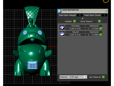 Niedlicher Dino-Charakter-Anhänger 3D Modell