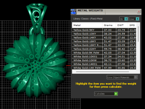 スパイラルブルームダイヤモンドペンダント 3Dモデル