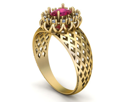 3D Printable Gold Ring Modelo 3D