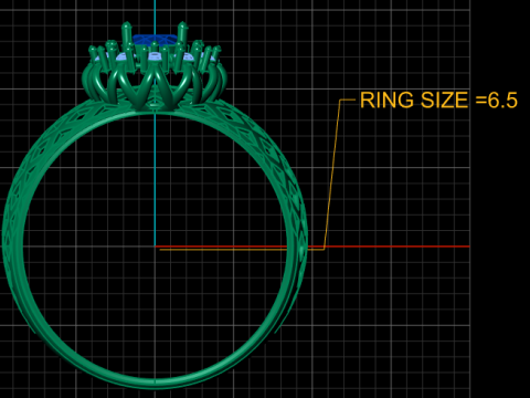 3D Printable Gold Ring 3D Model