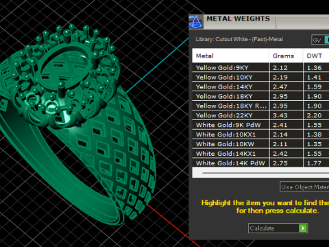 3D Printable Gold Ring 3D Model