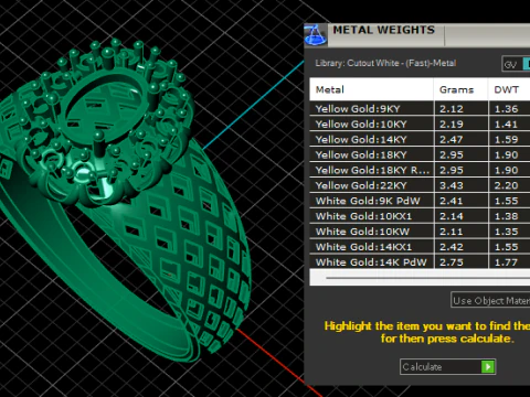 3D Printable Gold Ring 3D Model
