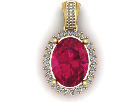 Золотой кулон для 3D-печати 3D Модель