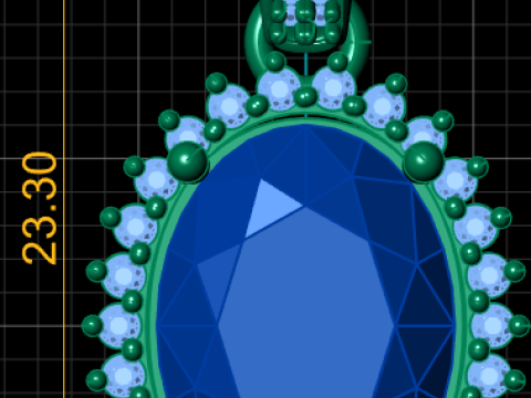 3D Printable Gold Pendant 3D Model