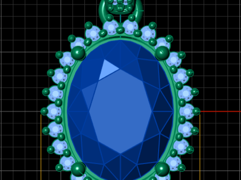 3D Printable Gold Pendant 3D Model