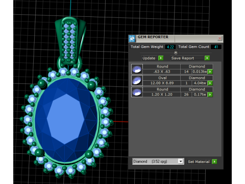 3D Printable Gold Pendant 3D Model