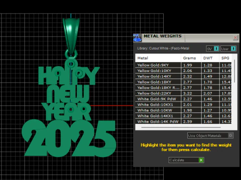 3D Printable Happy New Year 2025 3D Model