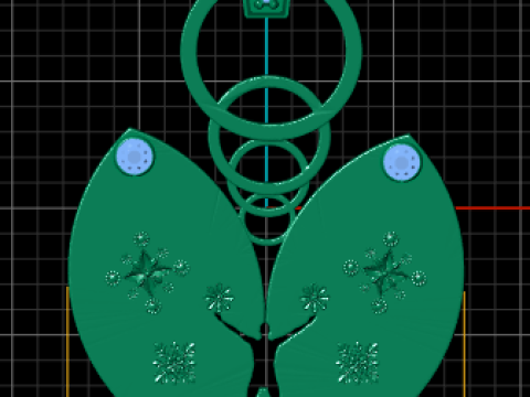 3D Printable Artistic Gold Pendant 3D Модель