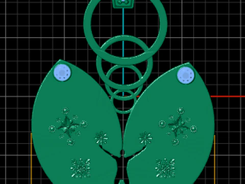 3D Printable Artistic Gold Pendant 3D Model