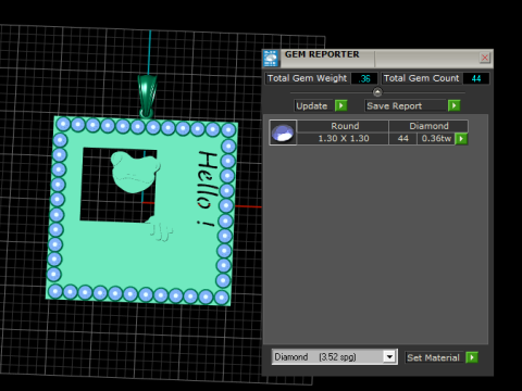 Ciondolo in oro Hello Frog stampabile in 3D Modello 3D