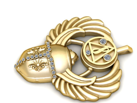 Royal Gold Helmet Pendant 3D Модель