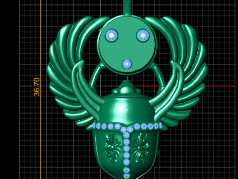 Royal Gold Helmet Pendant 3D Модель