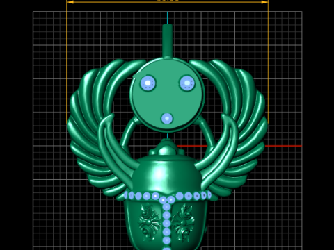 Royal Gold Helmet Pendant 3D Модель