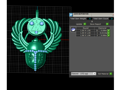 Royal Gold Helmet Pendant 3D Модель