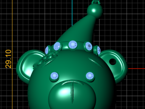 Cute Bear Pendant 3D Model
