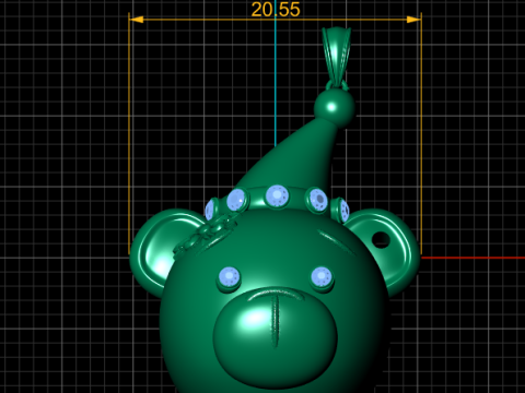 Cute Bear Pendant 3D Model