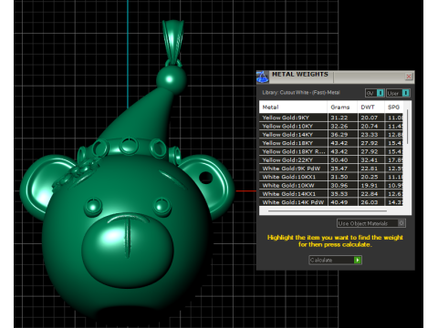 Cute Bear Pendant 3D Model