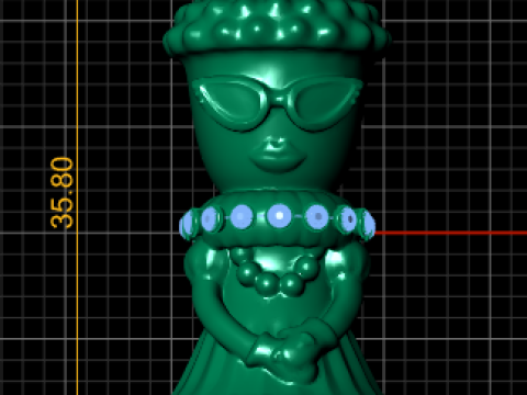 Elegant Lady Pendant 3D Model