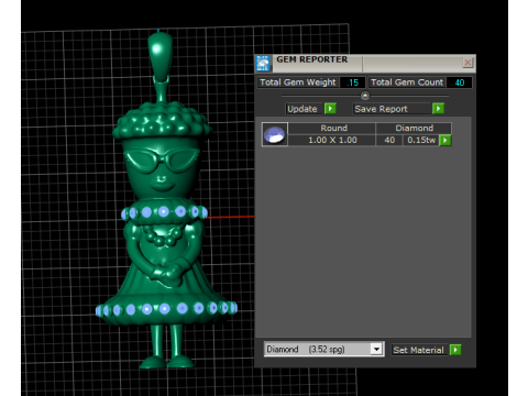 Elegant Lady Pendant 3D Model