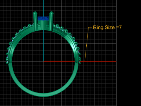Anello Infinity in oro con zaffiro blu Modello 3D