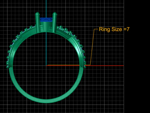 Gold Infinity Ring with Blue Sapphire 3D Model