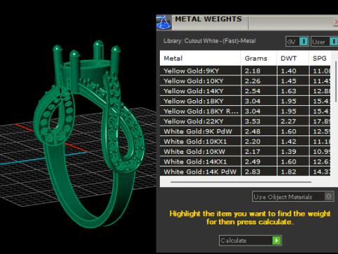 Gold Infinity Ring with Blue Sapphire 3D Model