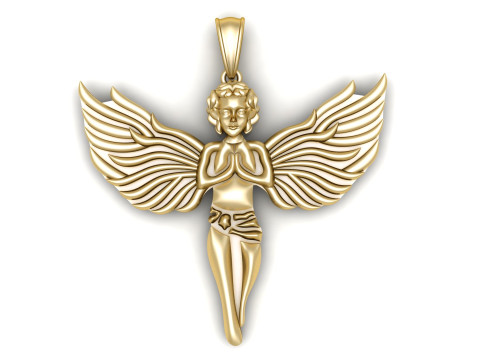 Guardian Angel Pendant 3D Model