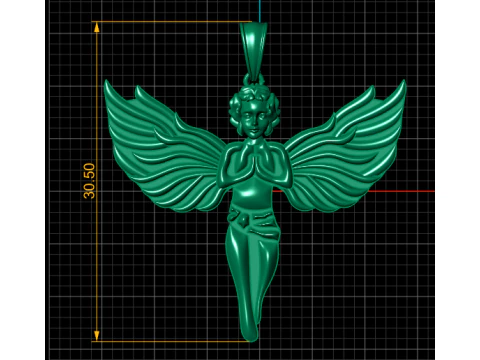 Guardian Angel Pendant 3D Model