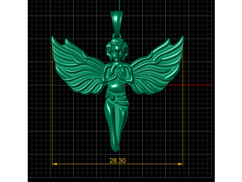 Guardian Angel Pendant 3D मॉडल
