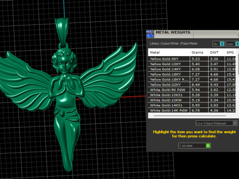 Guardian Angel Pendant 3D Model