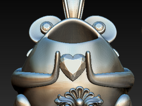 Halloween Silver Animal Charm Pendant Set Frog Heart Swan Rocket Bottle Medallion Necklace Charms 3D Model