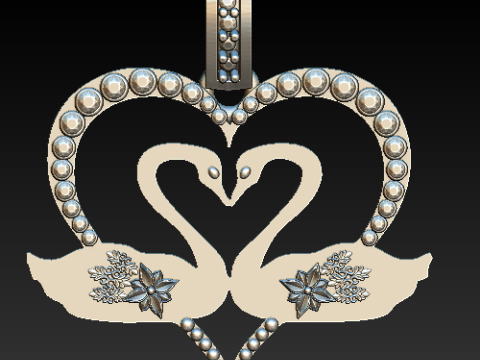 Halloween Silver Animal Charm Pendant Set Frog Heart Swan Rocket Bottle Medallion Necklace Charms 3D Model