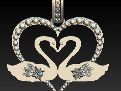 Halloween Silver Animal Charm Pendant Set Frog Heart Swan Rocket Bottle Medallion Necklace Charms 3D Model
