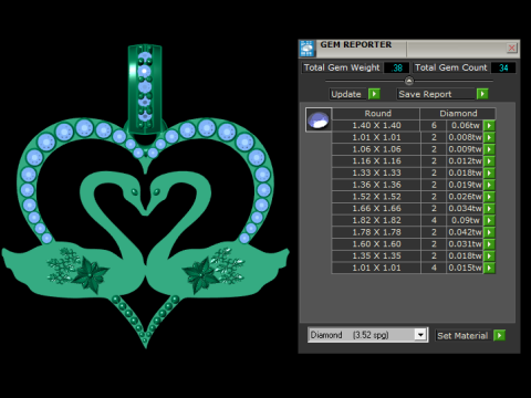 Halloween Silver Animal Charm Pendant Set Frog Heart Swan Rocket Bottle Medallion Necklace Charms 3D Model