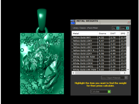 Mythical Animal Silver Pendant Set Lion Fairy Wolf Dragon and Bull Totem Charms Halloween Fa 3D 모델