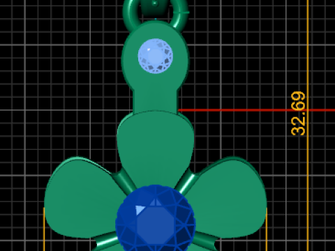 BLUMEN-GOLDANHÄNGER 3D-DRUCKBARES MODELL 3D Druckmodell