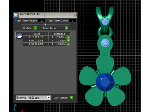 FLOWER GOLD PENDANT 3D PRINTABLE MODEL 3D Print Model