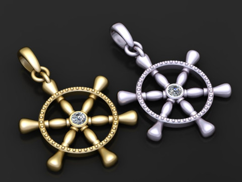 SHIP STARING PENDANT 3D PRINTABLE MODEL 3D Принт Модель