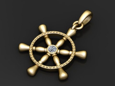 SHIP STARING PENDANT 3D PRINTABLE MODEL 3D Принт Модель