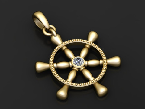 SHIP STARING PENDANT 3D PRINTABLE MODEL 3D Принт Модель