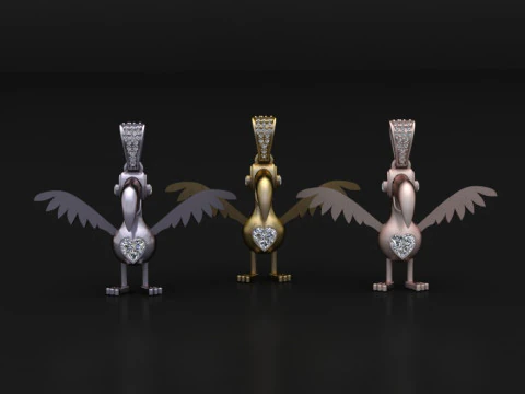 Model 3D do wydrukowania w kształcie złotego ptaka Model do druku 3D