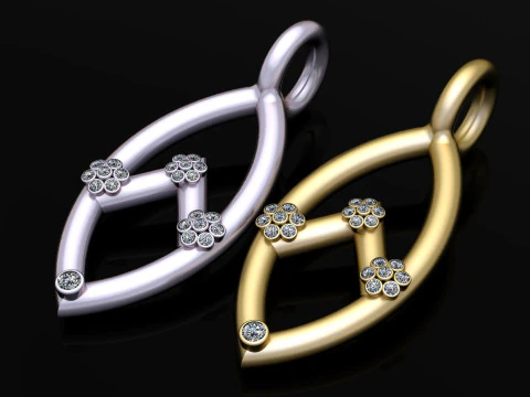 ZŁOTE KOLCZYKI 3D Model do druku 3D Model do druku 3D