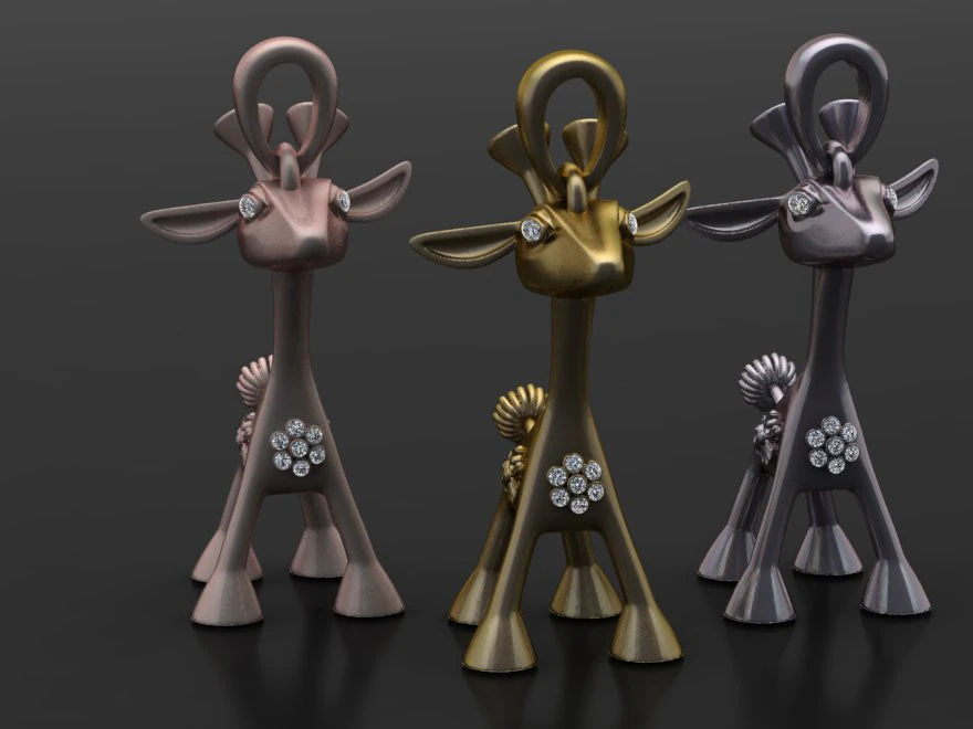 ZARAFA GOLD PENDANT 3d printable model 3D Print Model .c4d .max .obj .3ds .fbx .stl .blend