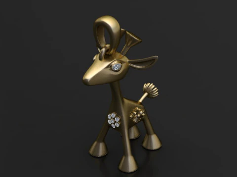 ZARAFA GOLD PENDANT 3d printable model 3D Print Model