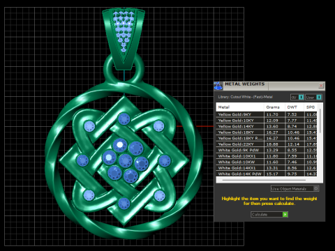 Eternal Celtic Knot Ruby Pendant 3D Printable Jewelry Model 3D Druckmodell