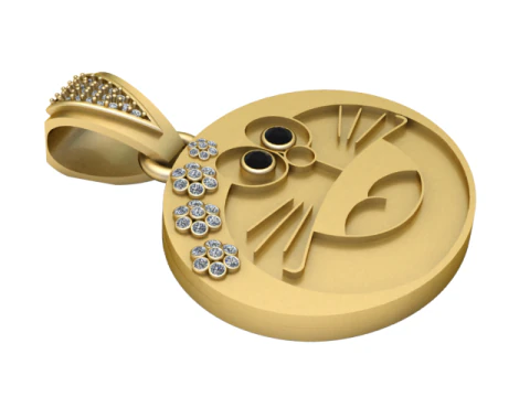 かわいいドラえもんキャラクターペンダント 3D 印刷可能なジュエリーモデル 3Dプリントモデル