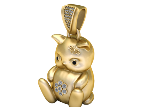 Adorable Cat Pendant 3D Printable Jewelry Model 3D 프린트 모델