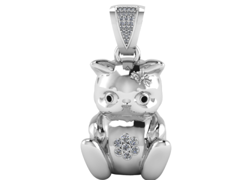 Adorable Cat Pendant 3D Printable Jewelry Model 3D 프린트 모델