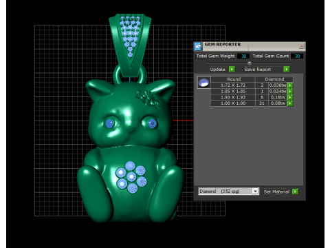 Adorable Cat Pendant 3D Printable Jewelry Model 3D 프린트 모델